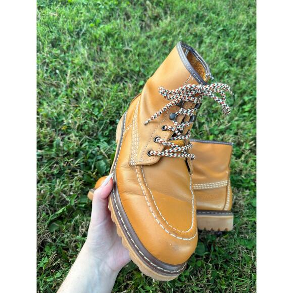 Men's Leather Mock-toe Boot Size 10 - Picture 2 of 8